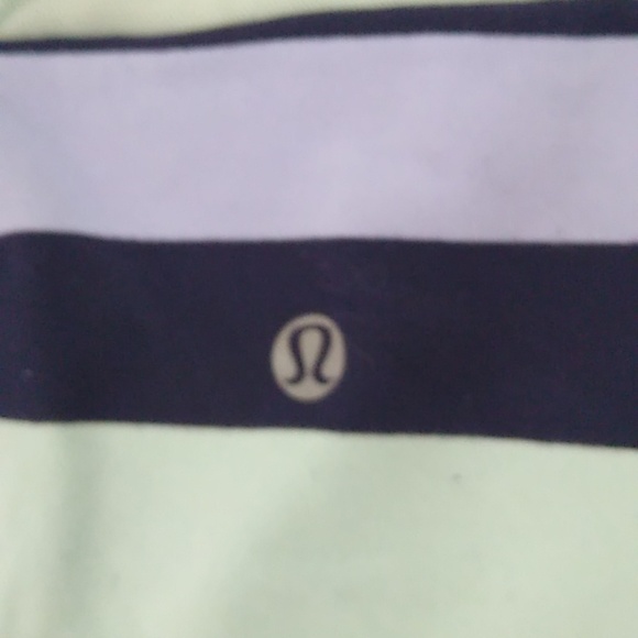 Teal purple and black striped Lululemon Tank top - Picture 4 of 5